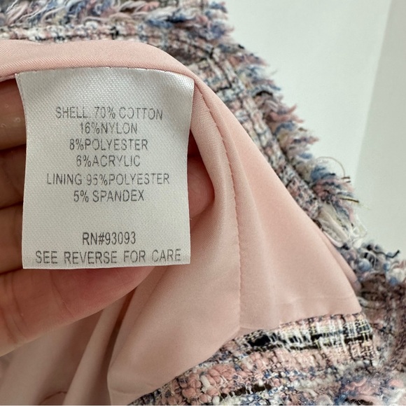 Tyler Boe Madeline Boucle Tweed Jacket in Pink - Picture 9 of 9